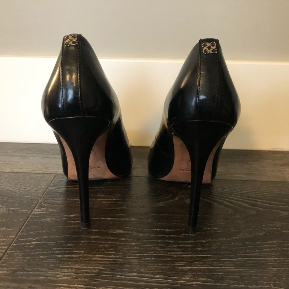 Coach Classic Black Leather Pointed Toe Heels Pumps Size US 8.5 - Picture 4 of 10